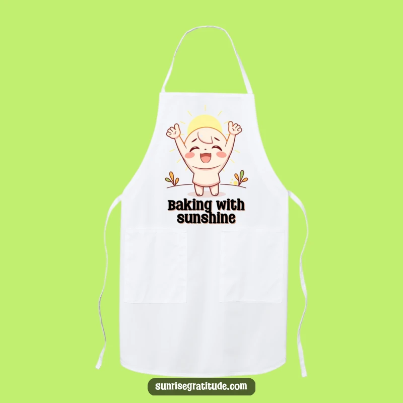 Funny Joyous Sunrise Apron: Cook Up Smiles with Cheerful Energy