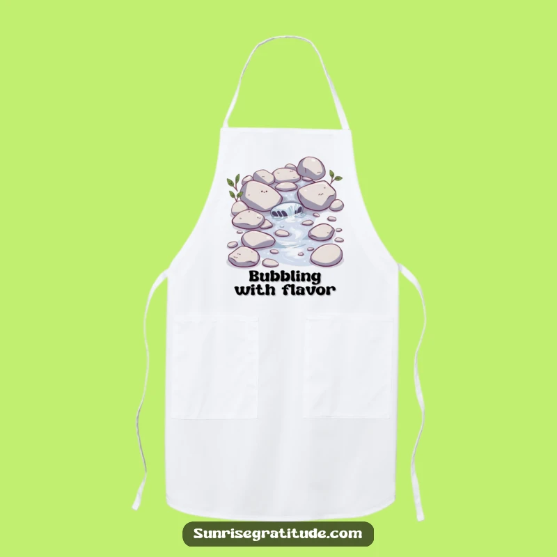 Funny Stream Apron: Cook with Calm, Perfect Gift for Kitchen Retreats