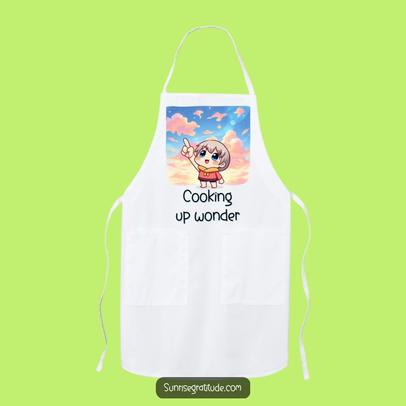 Skyward Pointing Apron: Celestial Kitchen Art, A Unique Funny Gift!