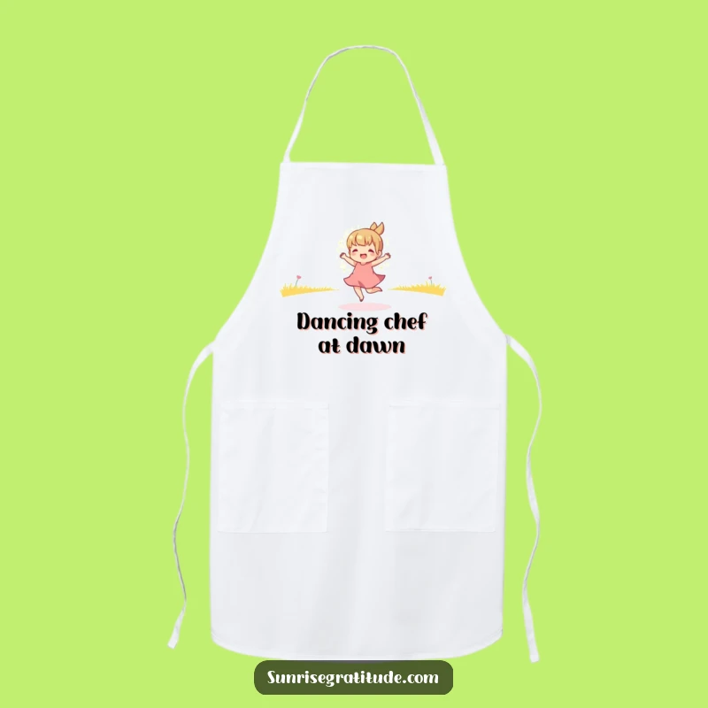 Funny Morning Dancer Apron - Playful Golden Light Chef's Bib, Hilarious Morning Gift