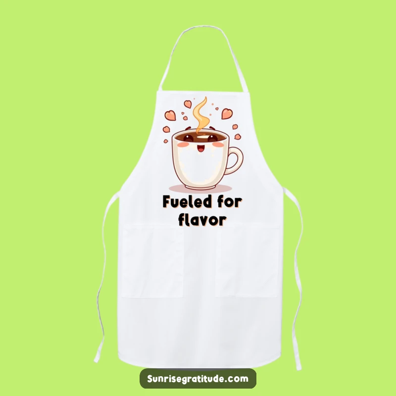 Funny Enthusiastic Coffee Apron: Cook with Energy and a Smile!
