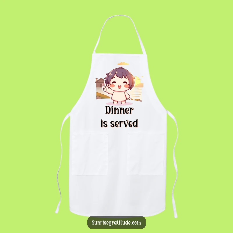 Funny Sunset Chef Apron: Smiling Meal Endings, Hilarious Funny Gift!