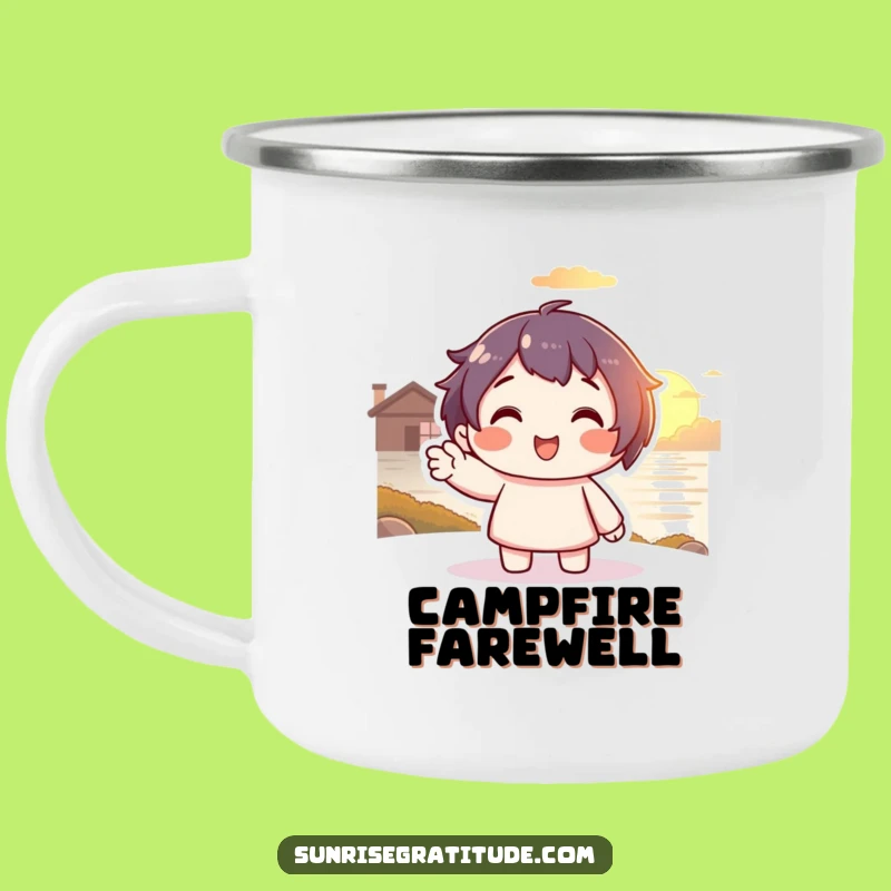 Funny Sunset Camp Mug: Smiling Views, Hilarious Funny Gift!