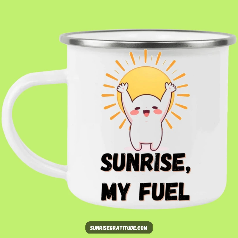Funny Morning Stretch Camping Mug - Cute Character Outdoor Gift