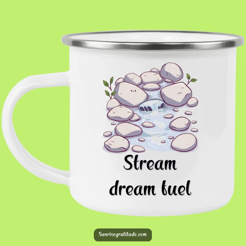 Funny Stream Camping Mug: Outdoor Refreshment, Perfect Gift for Nature Lovers