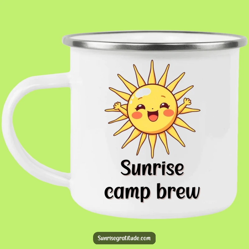 Funny Cheerful Sun Camping Mug: Your Radiant Adventure Companion