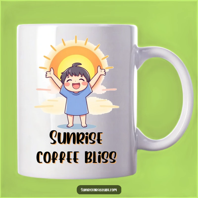 Sunrise Joy Character Mug: Greet the Day with Funny, Colorful Energy!