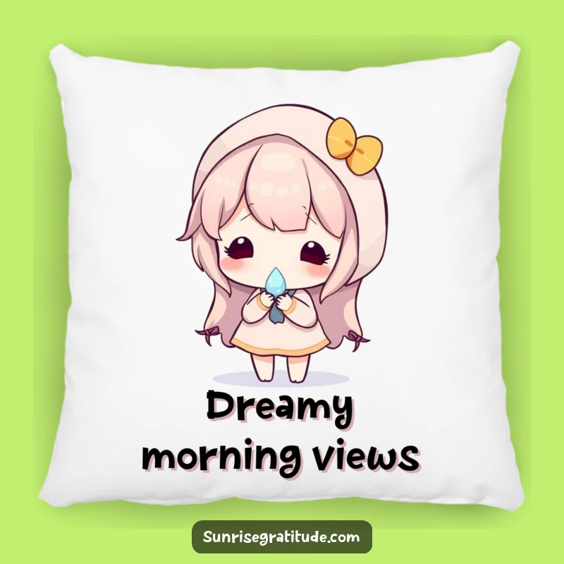 Sunrise Dewdrop Pillow: Cozy Reflection, The Perfect Funny Gift!