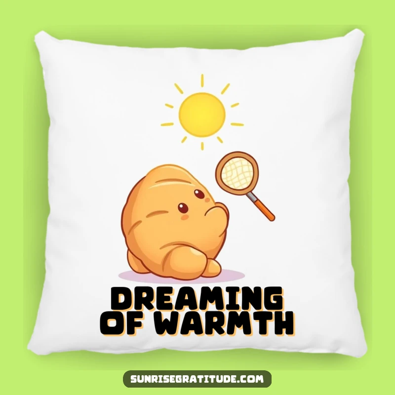 Funny Croissant Sun Catcher Pillow: Soft Pastry Comfort, Adorable Funny Gift