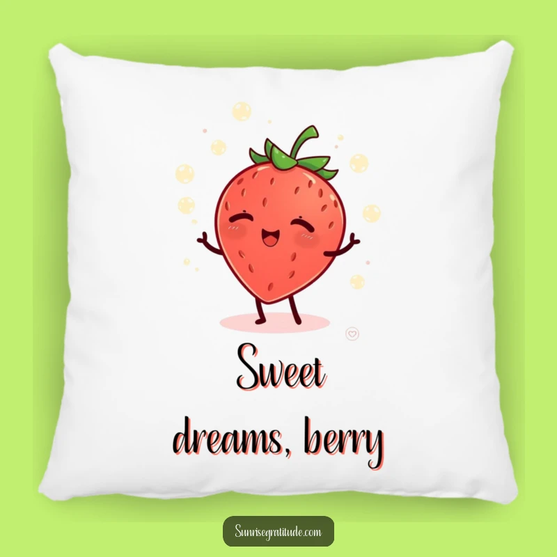 Funny Giggling Strawberry Pillow: Soft Morning Comfort, Adorable Funny Gift