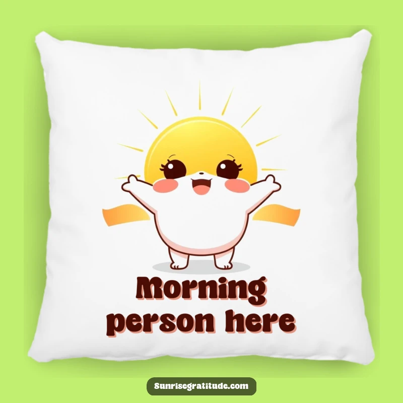 Funny Sunrise Hug Pillow: Cheerful Comfort, Adorable Funny Gift!