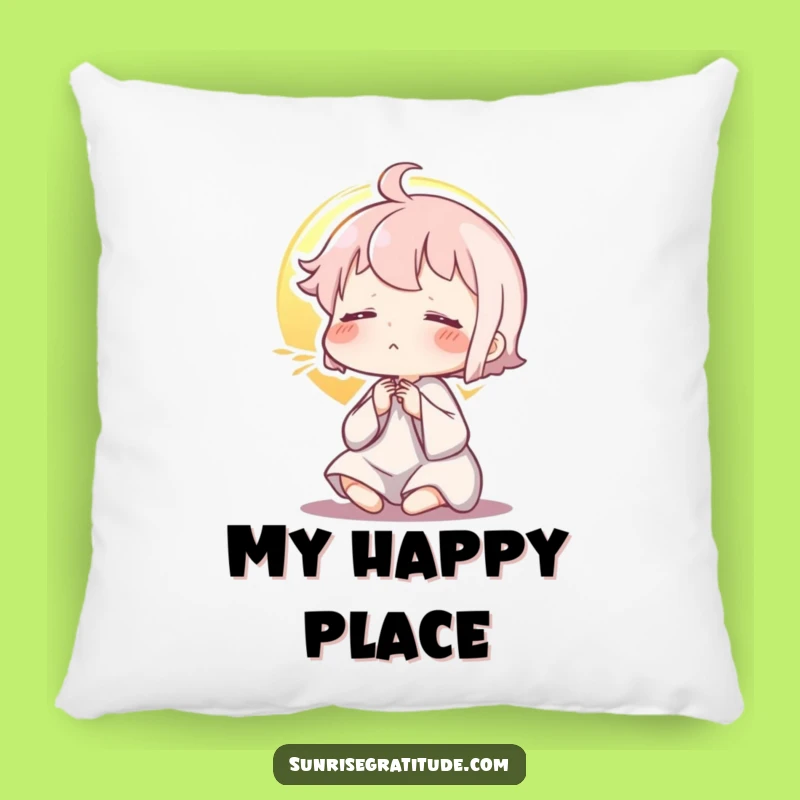 Funny Peaceful Sunrise Exhale Pillow: Comfy Zen Morning Companion, Cozy Funny Gift