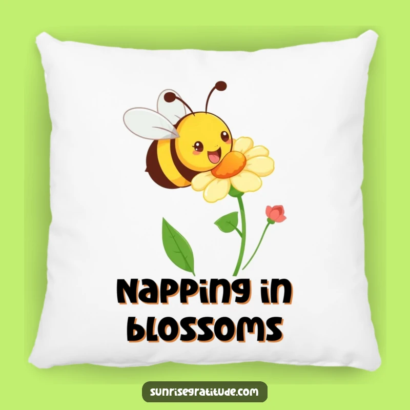 Funny Playful Bee Pillow: Cozy Buzz Comfort, Adorable Humorous Gift for Cheerful Rooms