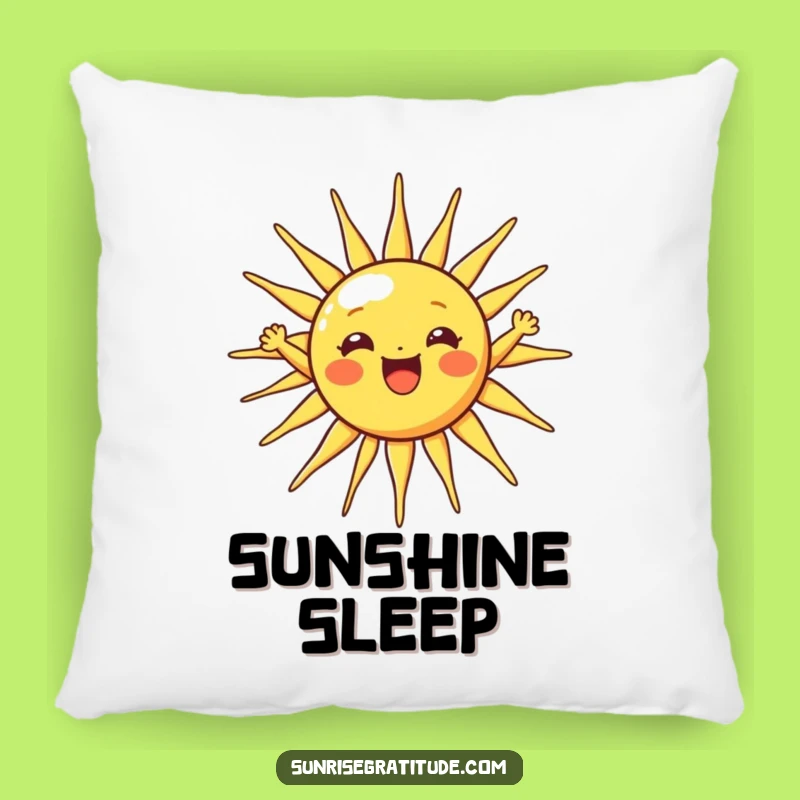 Funny Cheerful Sun Pillow: Rest Your Head on Sunshine