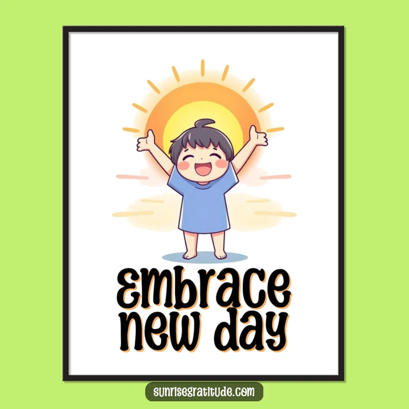 Sunrise Joy Digital Print: Instant Inspirational Art for Your Space!