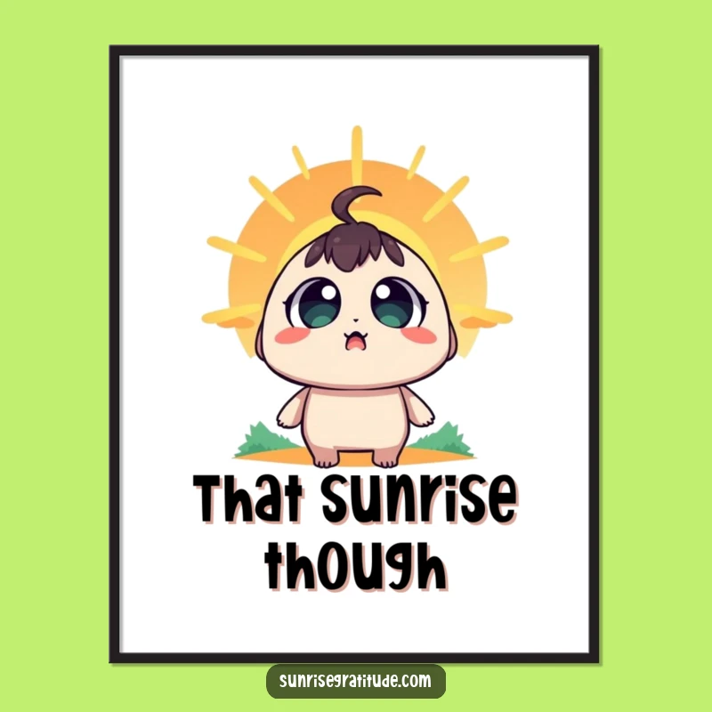 Funny Amazed Sunrise Digital Art: Instant Wonder Decor