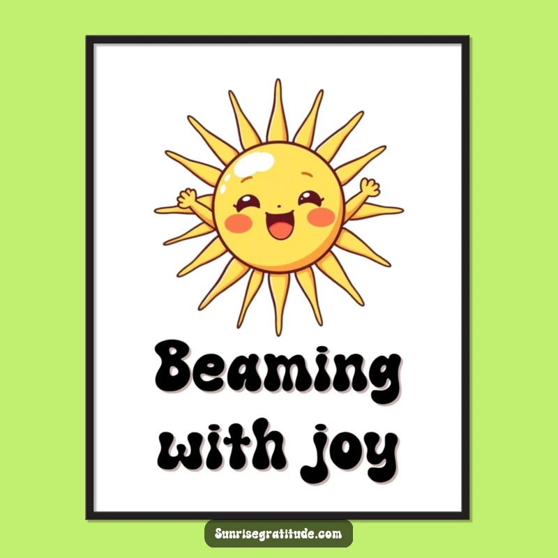 Funny Cheerful Sun Digital Art Print: Instant Sunshine for Your Walls