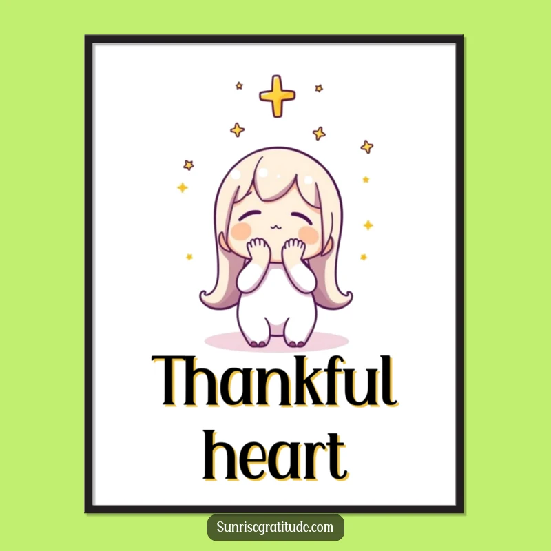 Funny Grateful Sunrise Digital Art: Instant Thankful Decor for Your Space