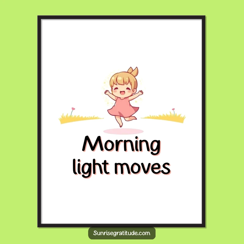 Funny Morning Dancer Digital Art - Golden Light Print, Instant Humorous Decor Gift