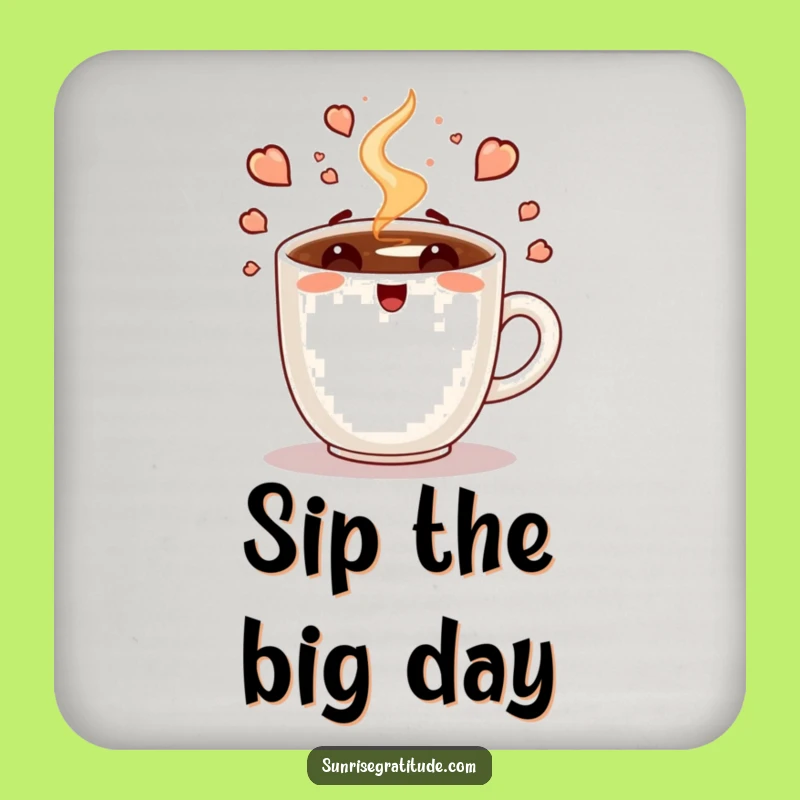 Funny Enthusiastic Coffee Coaster Set: Protect Surfaces with Style!