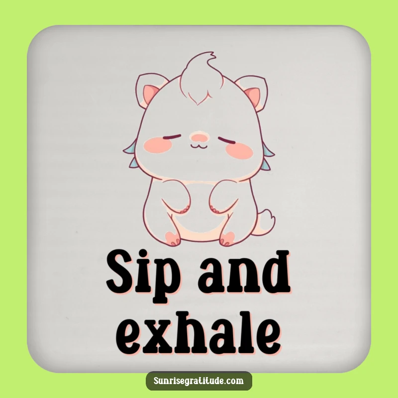 Funny Peaceful Creature Drink Coaster: Protect Surfaces with Gentle Calm