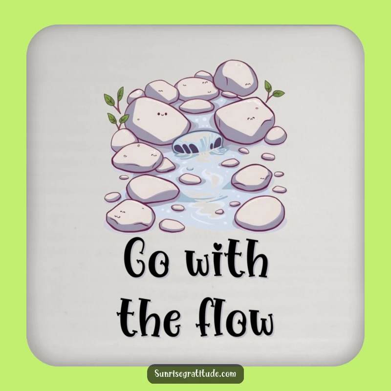 Funny Stream Coasters: Protect Surfaces, Perfect Gift for Peaceful Homes