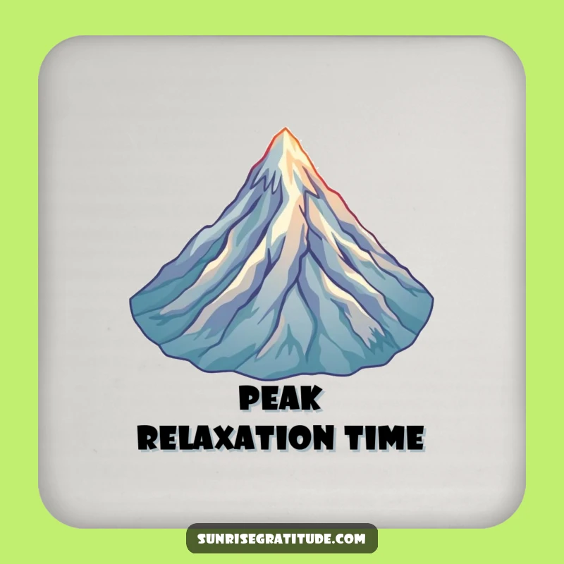 Funny Mountain Peak Coasters: Protect Surfaces, Perfect Gift for Mountain Homes