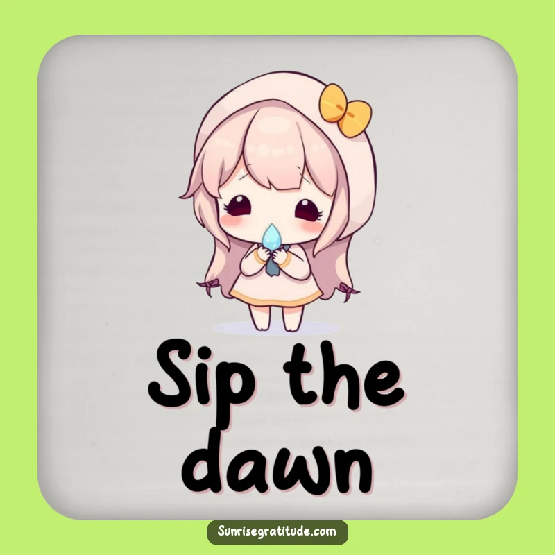 Sunrise Dewdrop Coasters: Protect Surfaces, A Delicate Funny Gift!