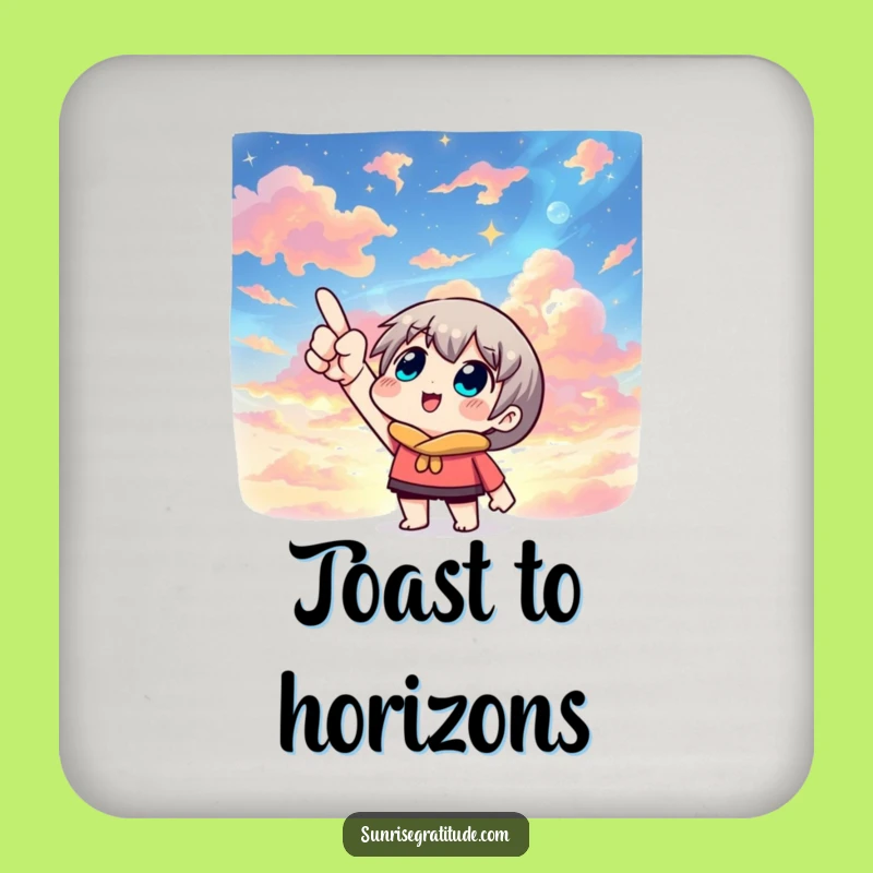 Skyward Pointing Coasters: Protect Tables, A Celestial Funny Gift!