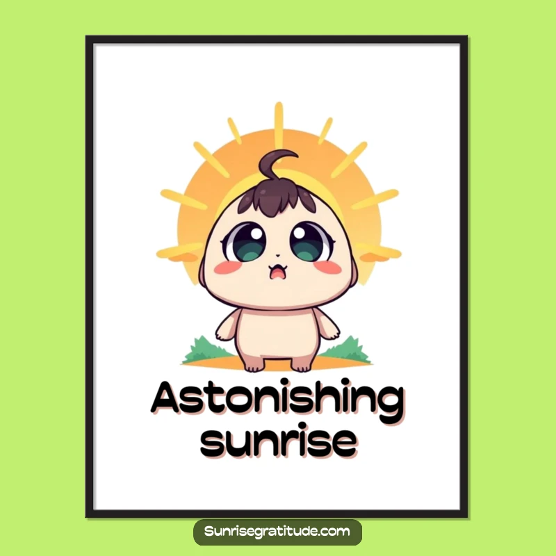 Funny Amazed Sunrise Poster: Wall Art Capturing Morning Astonishment