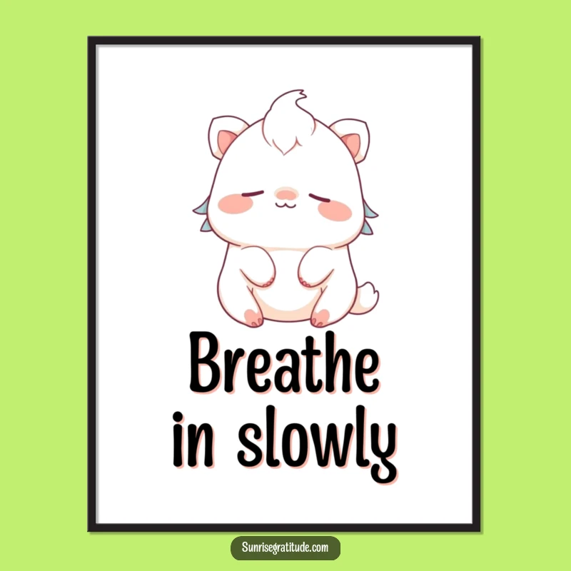 Funny Peaceful Creature Poster: Bring Serene Humor to Your Walls