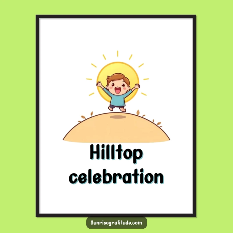 Funny Sunrise Energy Poster - Playful Character Art Print Gift