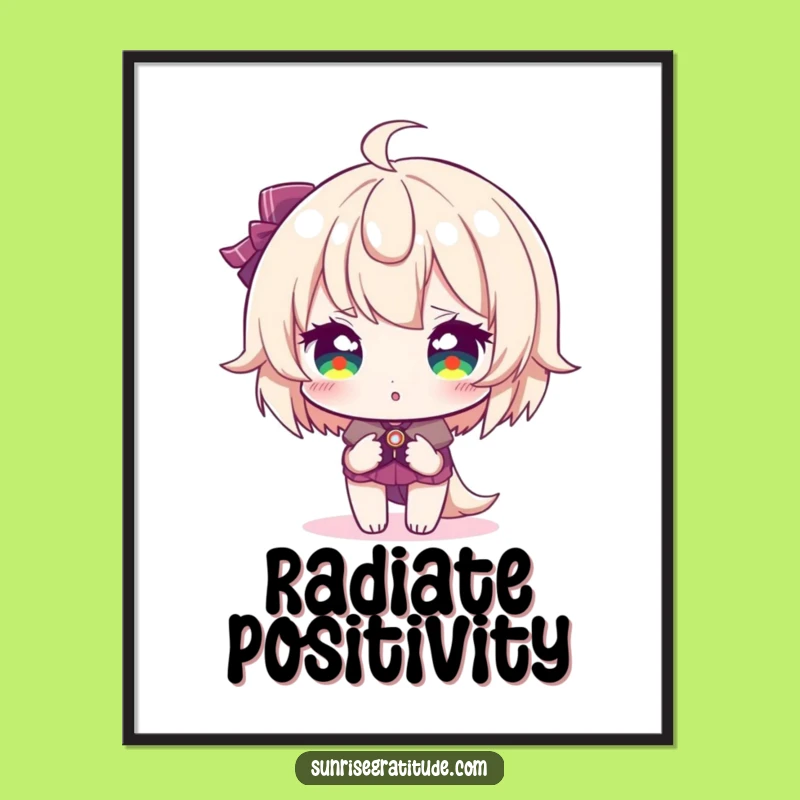 Funny Sparkling Sunrise Eyes Poster: Dazzling Morning Art, Wall Decor Funny Gift