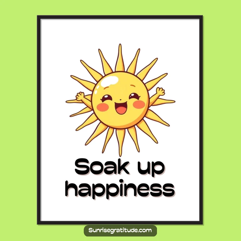 Funny Cheerful Sun Poster: Brighten Your Walls with Radiant Joy