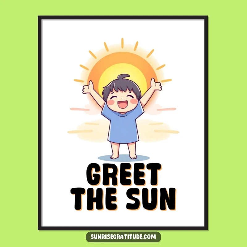 Sunrise Joy Character Poster: Decorate with Inspiring, Funny Vibes!