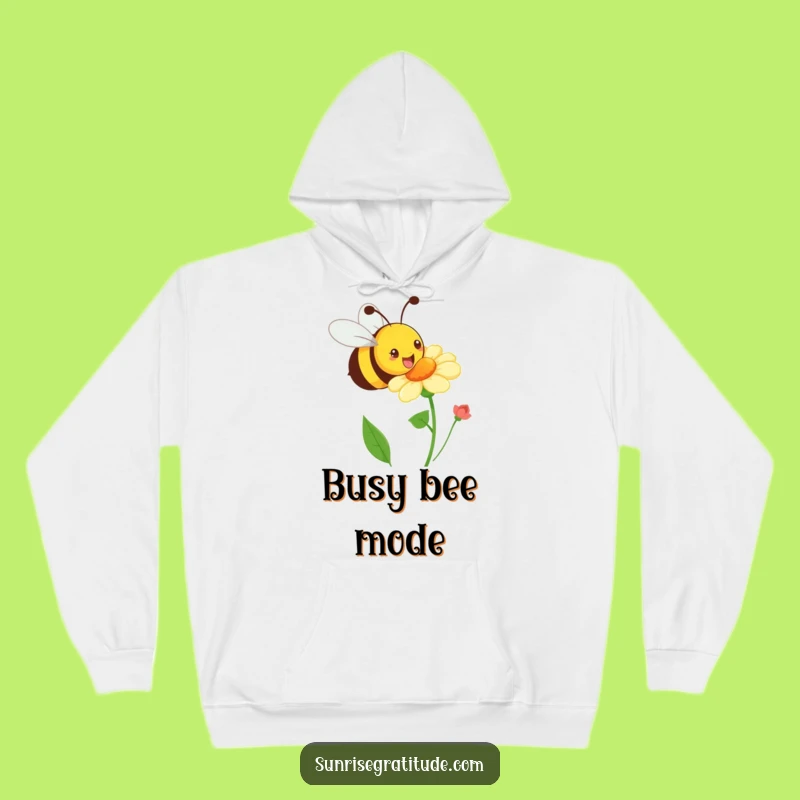 Funny Playful Bee Hoodie: Cozy Buzz Comfort, Ultimate Humorous Gift for Active People