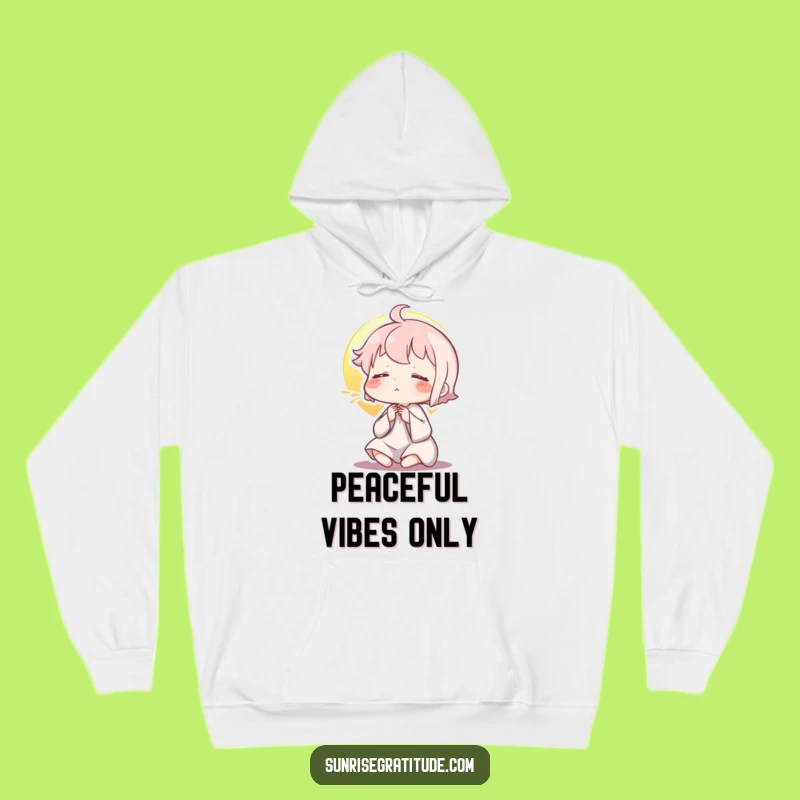 Funny Peaceful Sunrise Exhale Hoodie: Cozy Zen Character Morning, Ideal Funny Gift