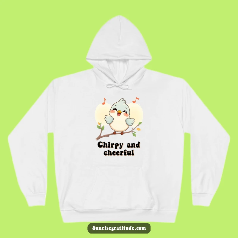 Funny Smiling Bird Hoodie: Cozy Dawn Tune Comfort, Ultimate Humorous Gift for Chirpy Souls