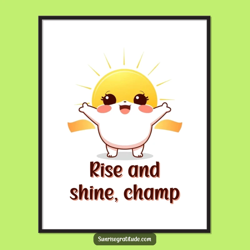 Bright Free Printable Wall Art: Sunrise Joy Scene, Cheerful Downloadable Decor