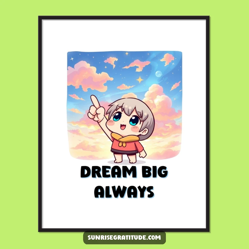 Free Printable Wall Art: Colorful Sky Gazer