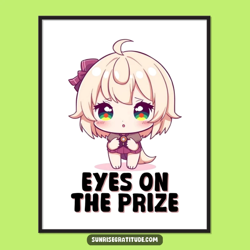 Free Printable Wall Art: Sparkling Eyes Funny Character Downloadable Art