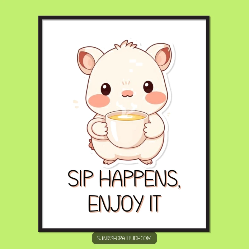 Free Printable Wall Art: Cozy Creature, Humorous Downloadable for Your Home