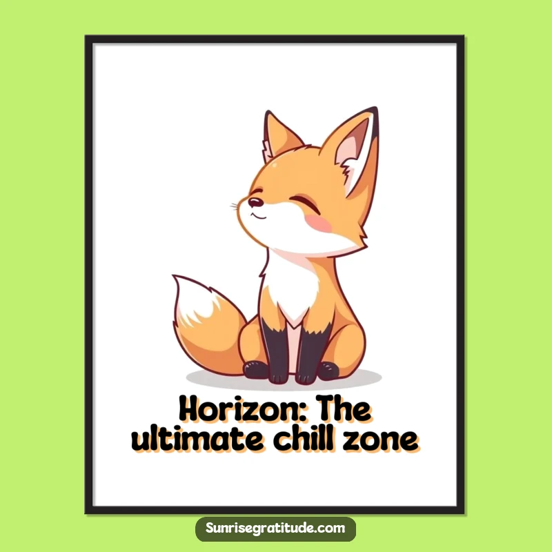 Free Printable Wall Art: Serene Fox Horizon View - Calm Downloadable Art Gift