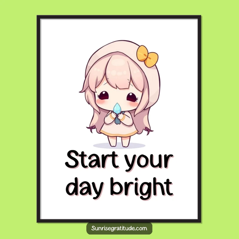 Free Printable Wall Art: Sunrise Dewdrop Serenity