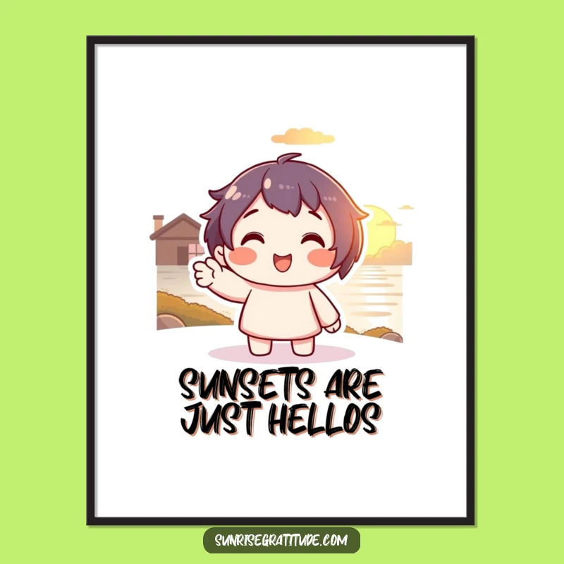 Warm Free Printable Wall Art: Sunset Farewell Scene, Peaceful Downloadable Decor