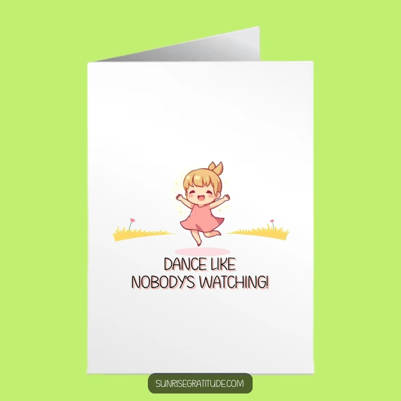 Free Printable Birthday Card: Morning Dancer Funny Downloadable Gift