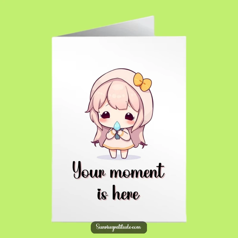 Free Printable Birthday Card: Sunrise Dewdrop Reflection