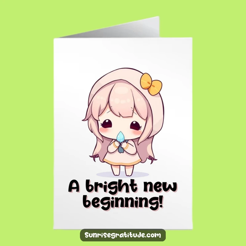 Free Printable Congrats Card: Sunrise Dewdrop Moment