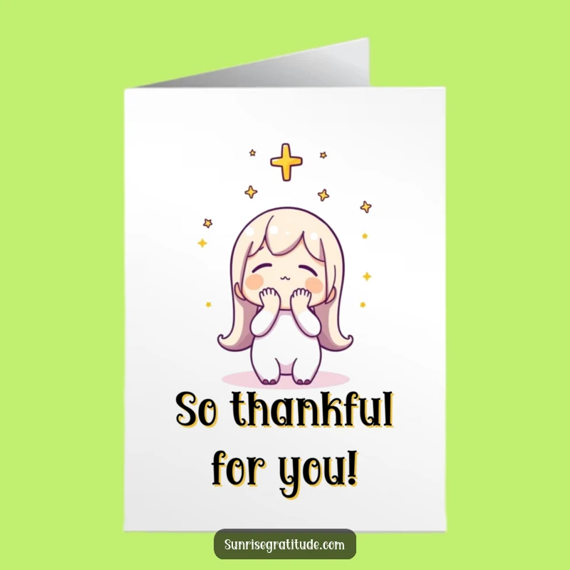 Free Printable Congrats Card: Grateful Sky Bow, Funny Downloadable Gift for Achievements