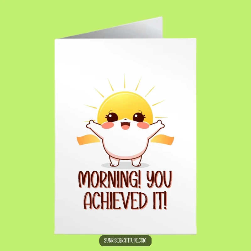 Free Printable Congrats Card: Sunrise Greeting, Joyful New Beginnings Gift